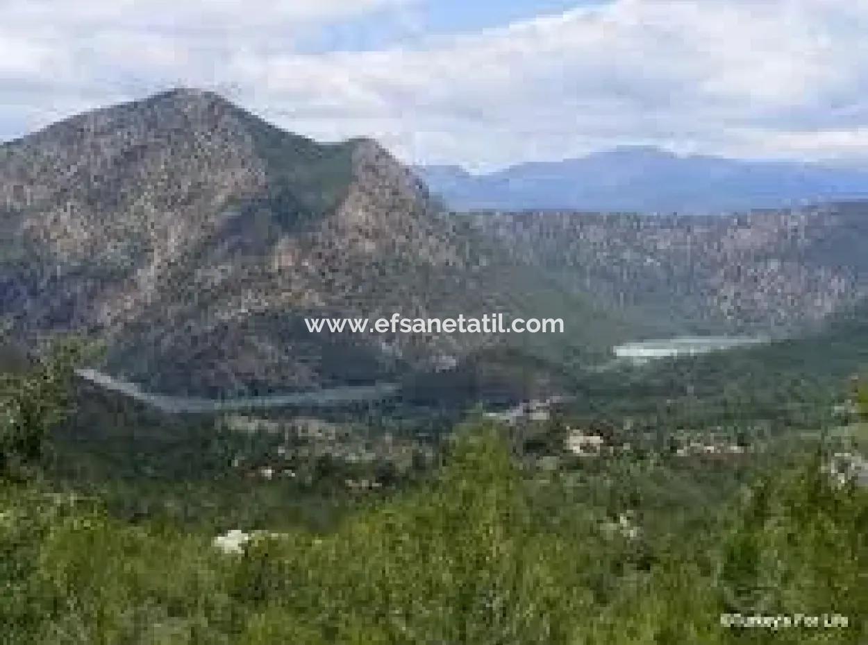 Blick Auf Den Muğla Dalamanda Dam 1.000 M2 Wohngebiet In Der Natur Zum Verkauf