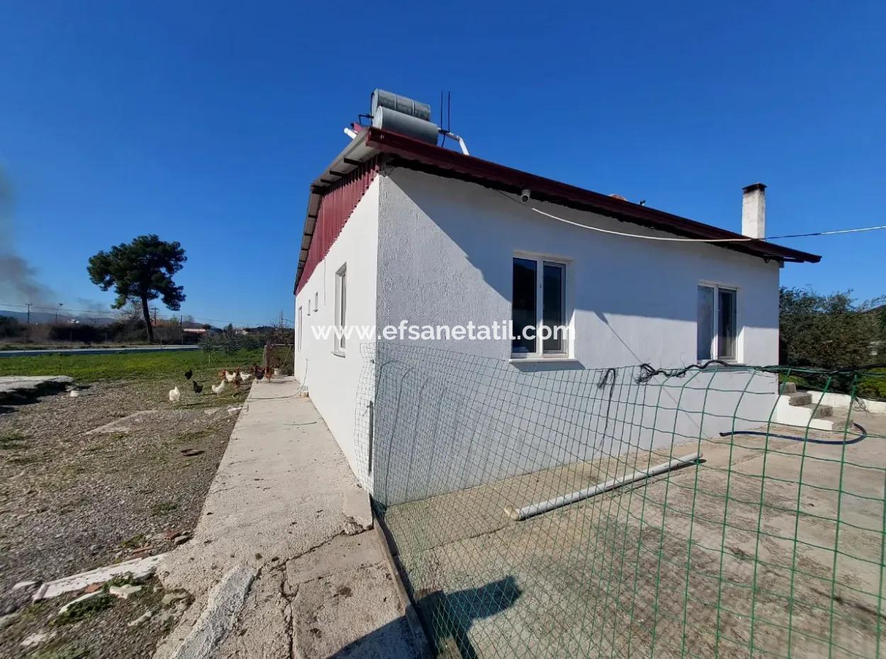 Ortaca Okçular 700M2 Grundstück, 100 M2 2 1 Freistehendes Unmöbliertes Haus Zu Vermieten
