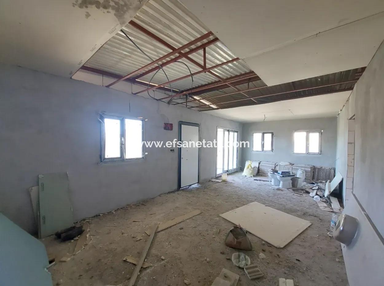 Auf 763 M2 Grundstück In Ortaca Gökbel, Rohbau 70 M2, 2 1 Fertighaus Zu Verkaufen