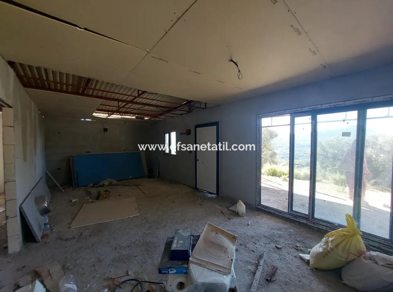 Auf 763 M2 Grundstück In Ortaca Gökbel, Rohbau 70 M2, 2 1 Fertighaus Zu Verkaufen