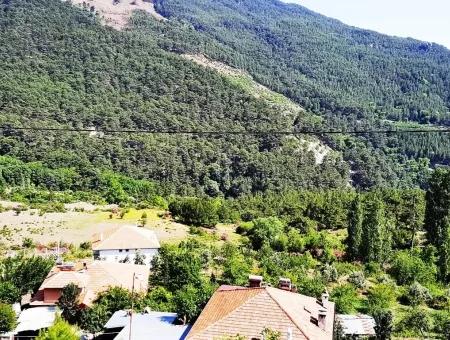 Köycegiz Yayla, Agla Dorf Zum Verkauf Freistehendes Land Geeignet Für Investitionen Mit Seeblick