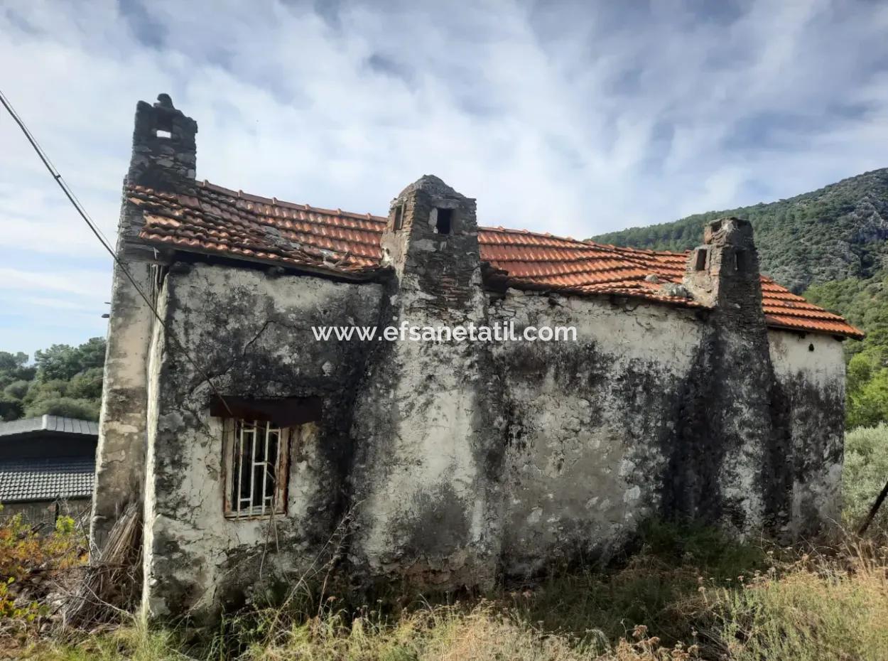 Sea View House For Sale In Gocek Gokceovacik And 246 M2 Land