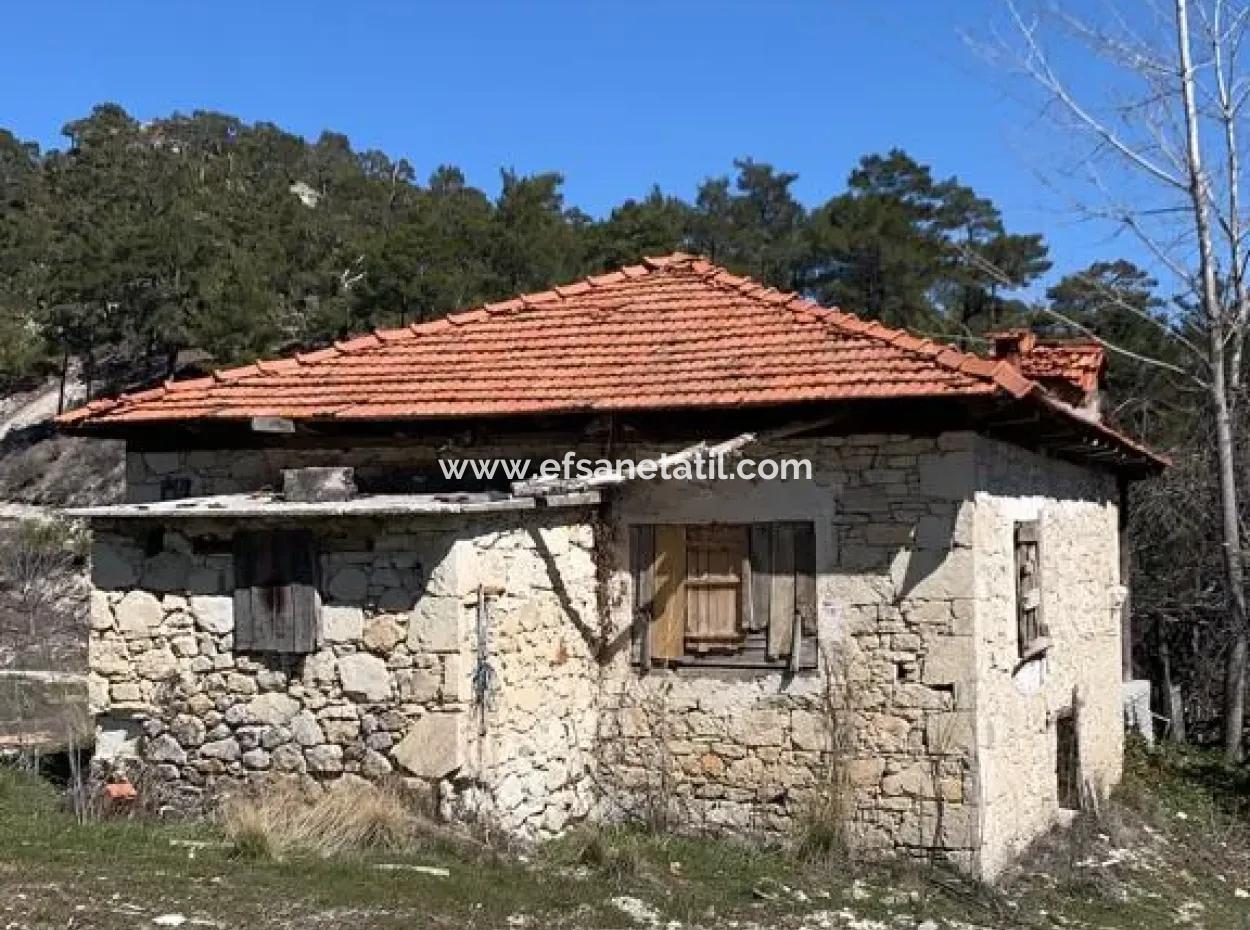 Land With 2 Houses In Denizli Çameli Ericek For Sale