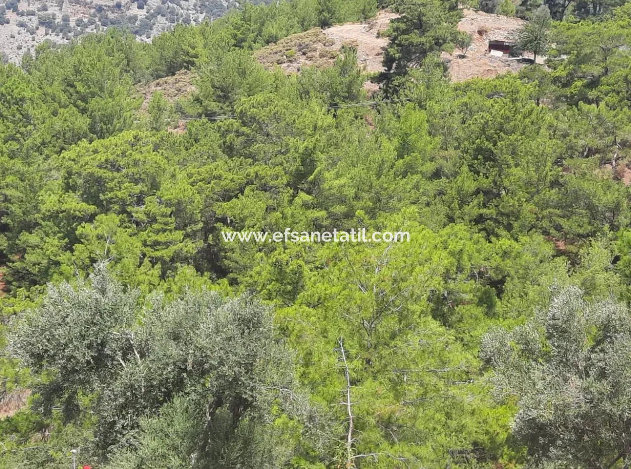 Dalyan Gökbelde Lake And Sea View Detached Title Deed For Sale 82 M2 Land For Sale