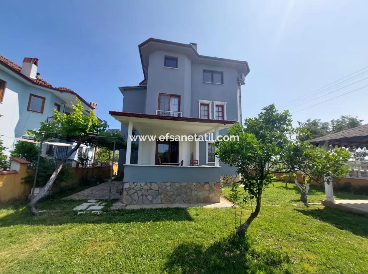 On A 1.000 M2 Plot In Muğla Okçular, 200 M2, 4 In 1 Furnished Duplex For Rent