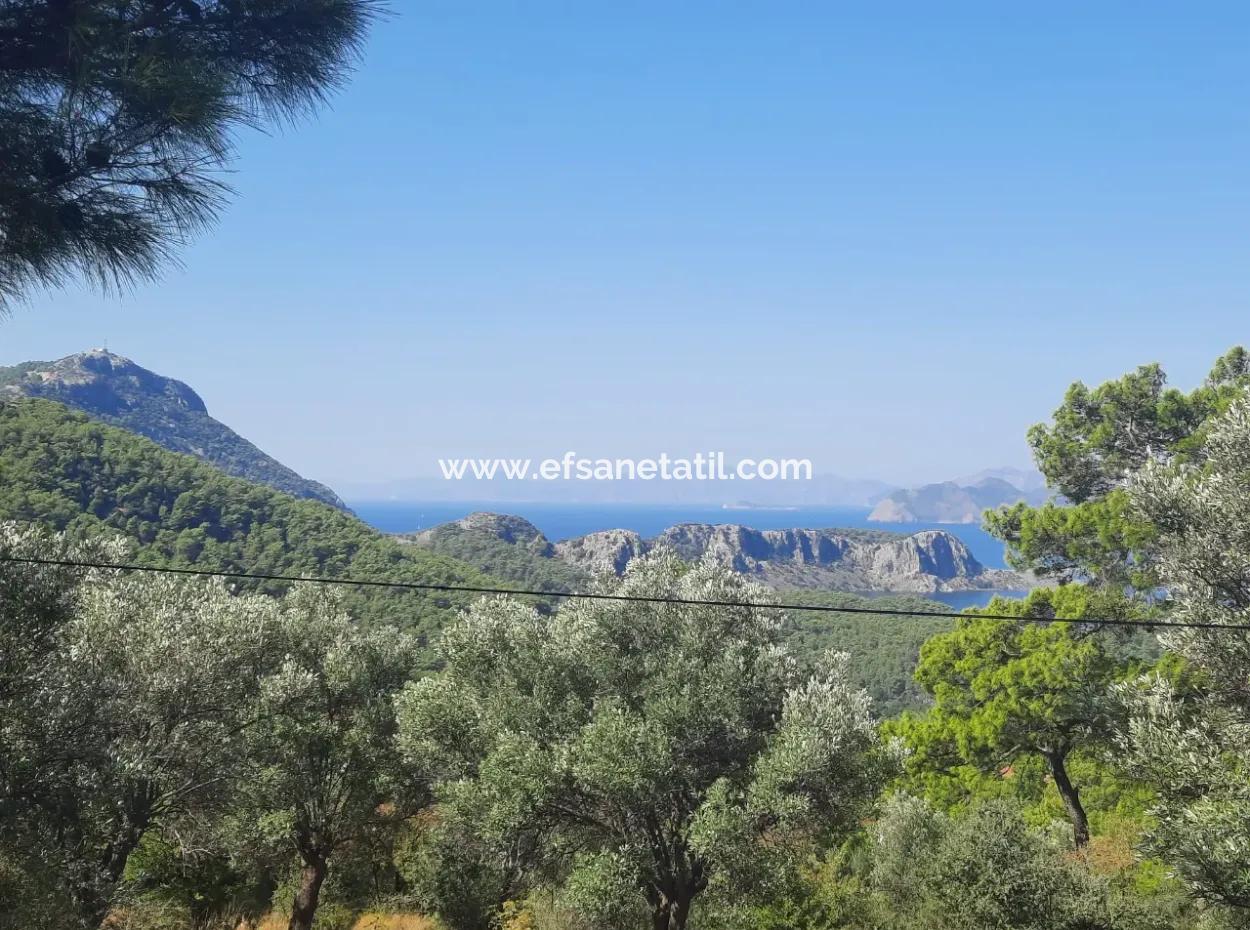 Ortaca Gökbelde Lake And Sea View Detached Title Deed For Sale 650M2 Land For Sale