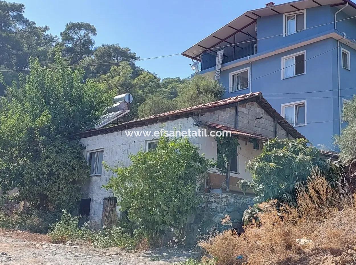 485 M² Zoned Land For Sale In Muğla Ortaca Sarigerme Center – Village House With Warehouse