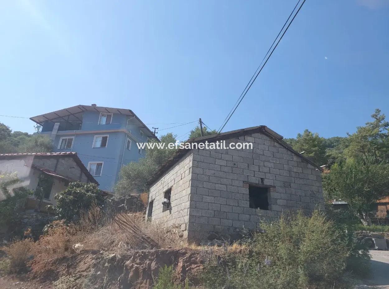 485 M² Zoned Land For Sale In Muğla Ortaca Sarigerme Center – Village House With Warehouse