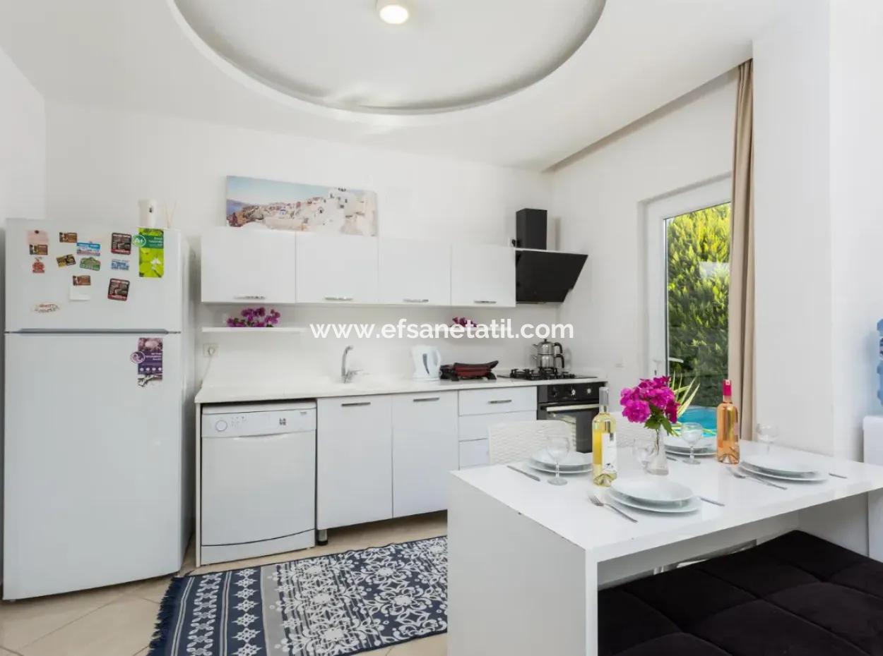 120 M2, 3 1 Furnished Villa With Swimming Pool In Muğla Dalyan 6 Months Rent