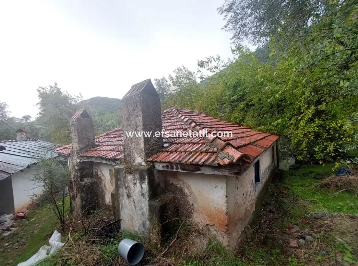Village House With Title Deed For Sale In Nature In Muğla Fethiye İnlice