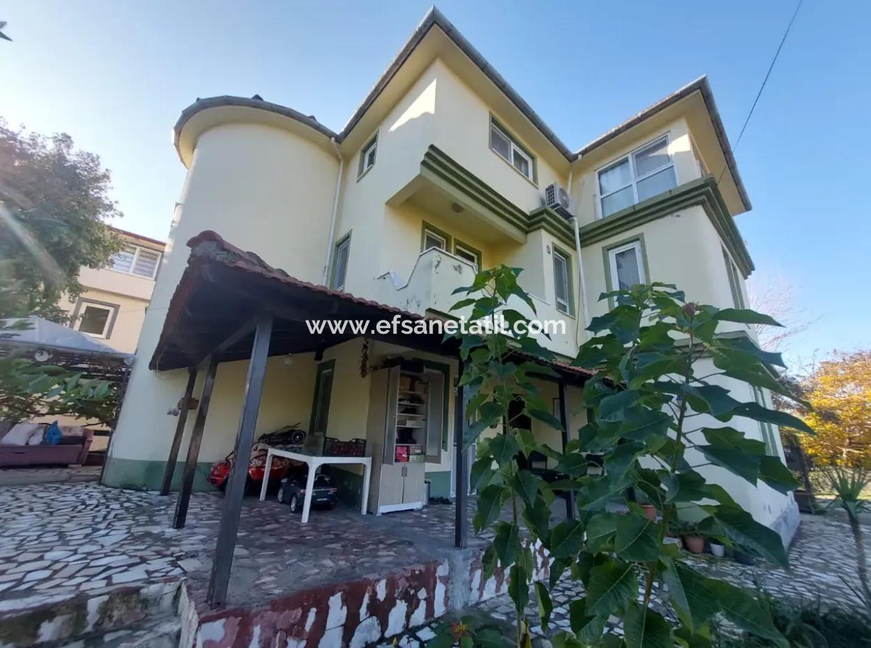 A House With 4 1 And 3 1 Swimming Pools On 645 M2 Land In Ortaca Kemaliye Is For Sale Or Exchange.