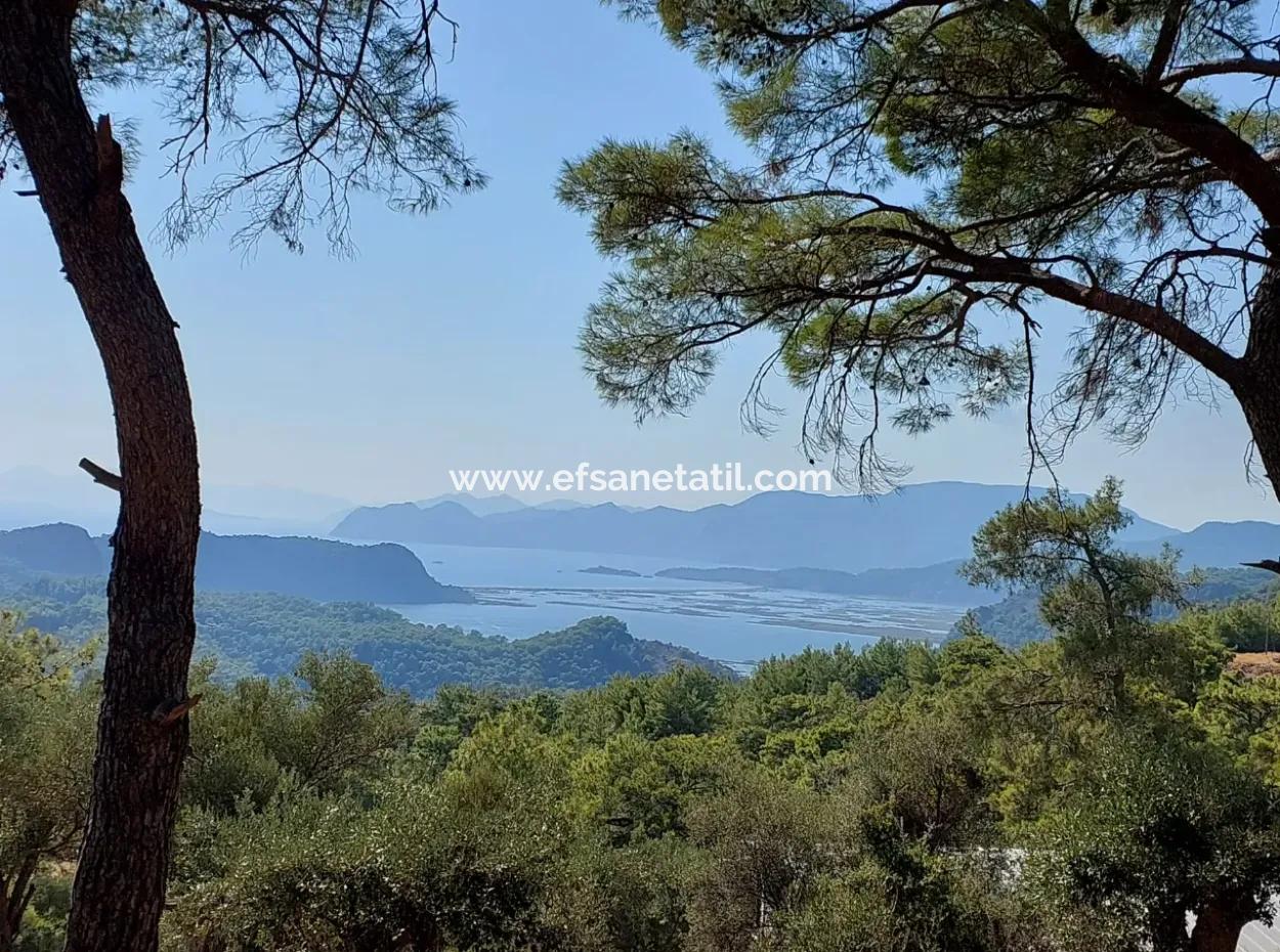 Detached 762 M2 Land Suitable For Investment With Nature And Sea Views In Muğla Ortaca Gökbel Is For Sale