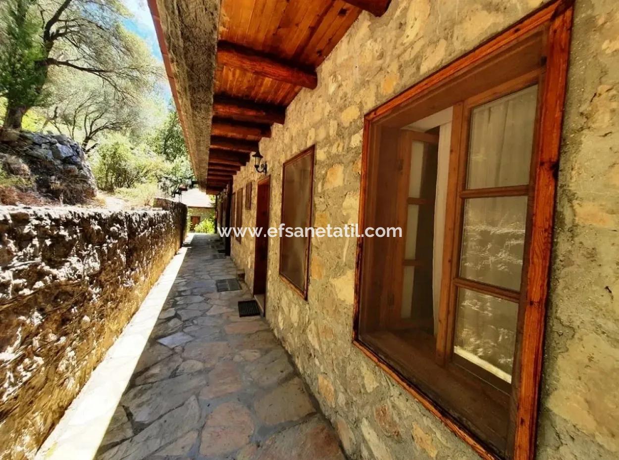 Fethiye Faralya Natural And Stone Boutique Hotel For Sale With Full Equipped And Certified