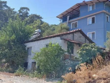 485 M² Zoned Land For Sale In Muğla Ortaca Sarigerme Center – Village House With Warehouse