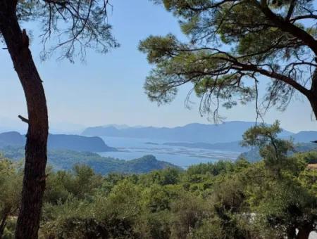 Detached 762 M2 Land Suitable For Investment With Nature And Sea Views In Muğla Ortaca Gökbel Is For Sale