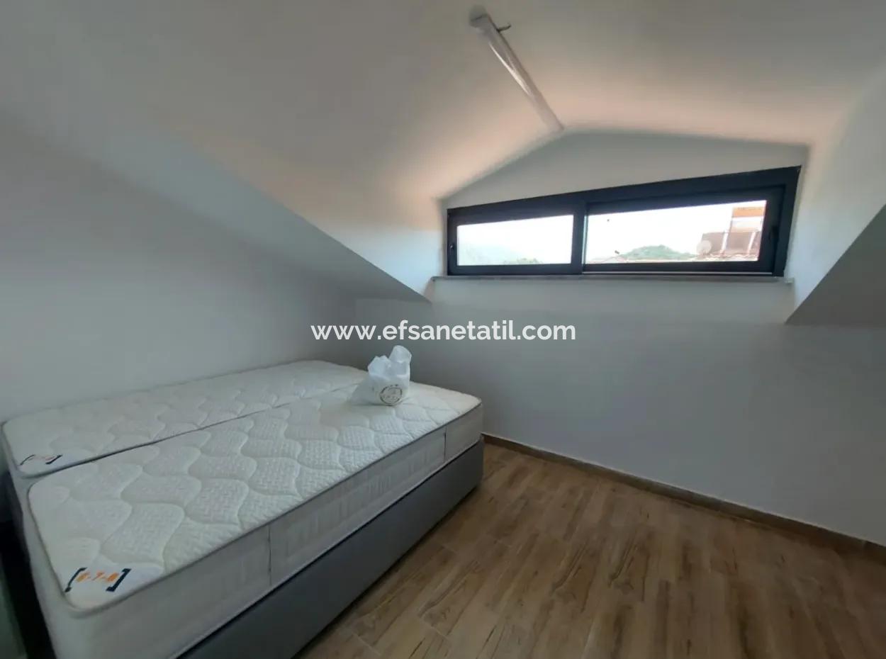 Muğla Ortaca Dalyanda Eşyalı 1+1 Sıfır  Çatı Katı Kiralık