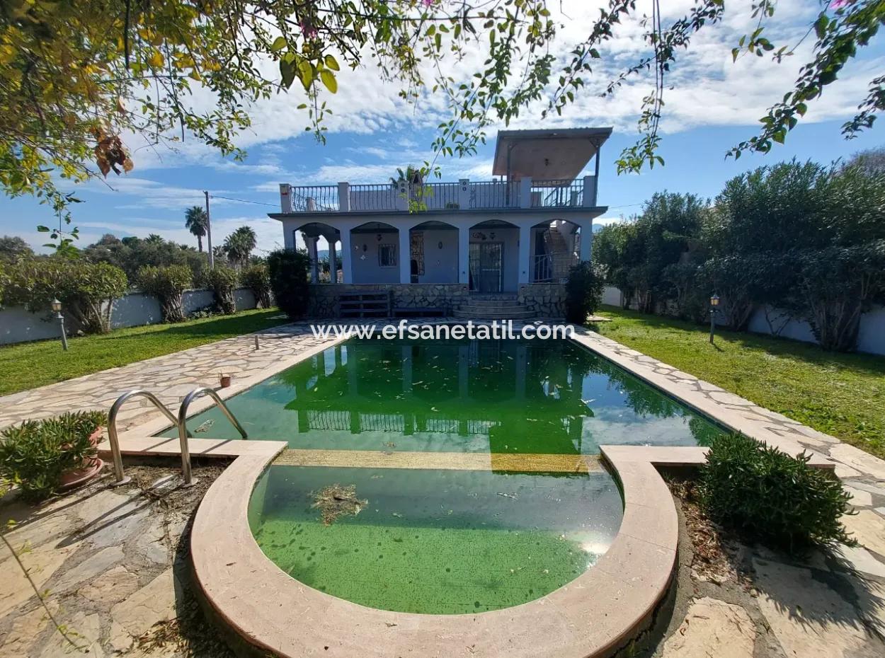 Muğla  Dalyanda 579 M2 Müstakil Arsa Fiyatına Kelepir 85 M2, 2+1 Ev Satılık