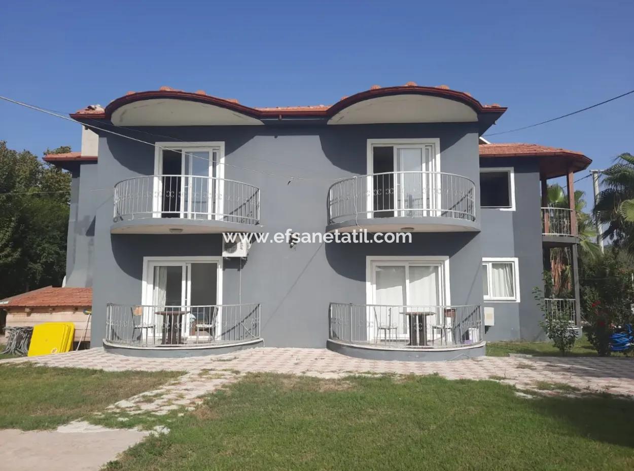Ortaca Okçularda 1.350M2 Arazide 500 M2 Kullanım Alanı Olan  Yüzme Havuzu Apart Otel Kiralık